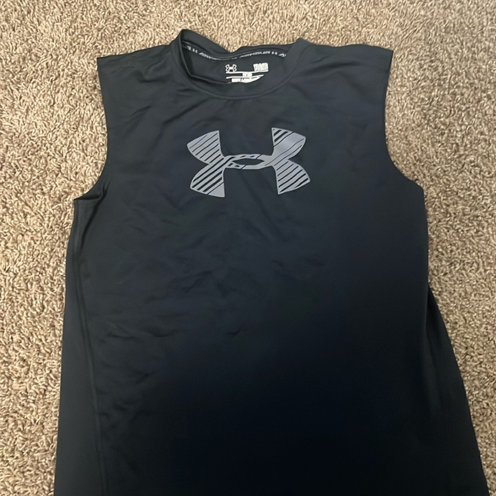 Youth large sleeveless dry, fit basketball undershirt under armor